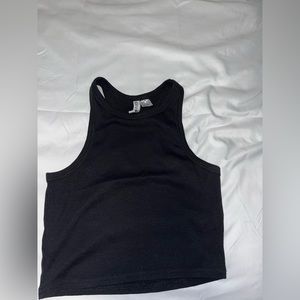 H&M black crop top tank